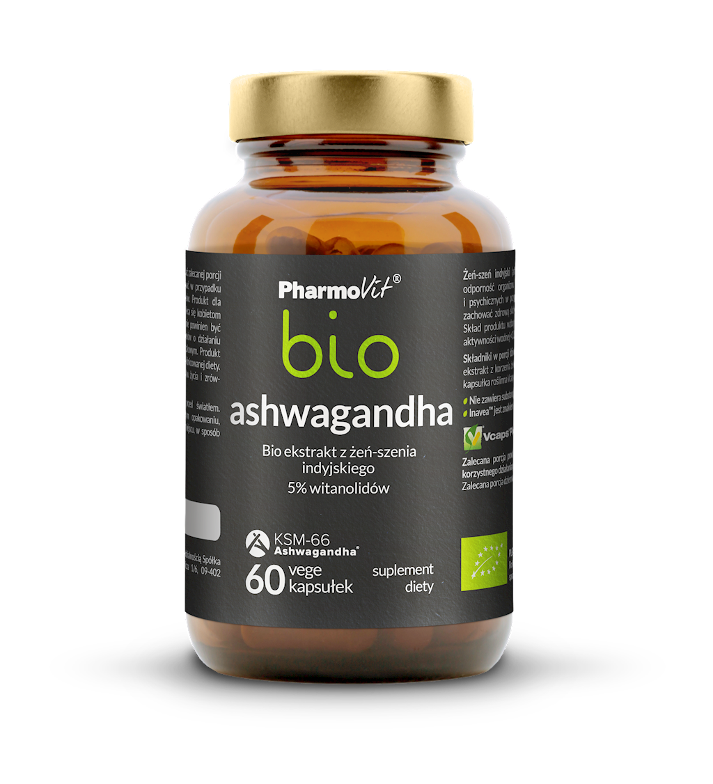 Ashwagandha-Extrakt BIO 60 Kapseln 33 g - PHARMOVIT - Biogo.de