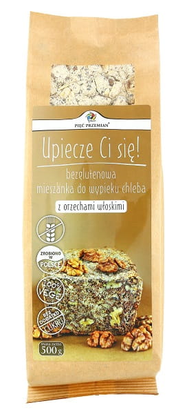 Mischung zum Brotbacken mit Walnüssen glutenfrei 500g FÜNF ÄNDERUNGEN - Biogo.de