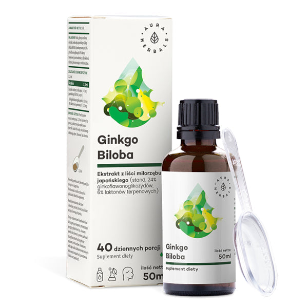 Ginkgo biloba - Flüssigextrakt 50ml AURA HERBALS - Biogo.de