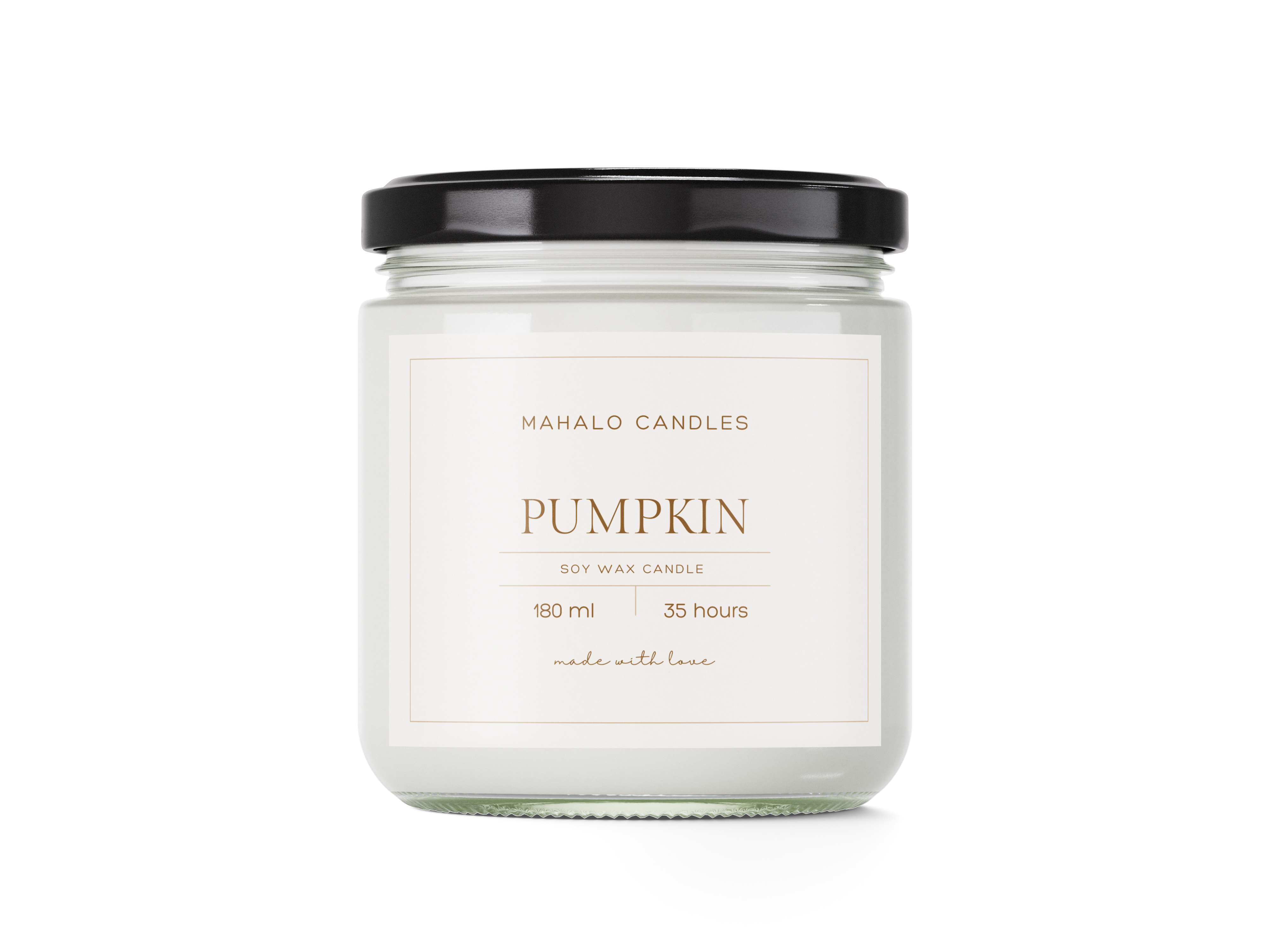 Sojawachs-Kerze 180ml PUMPKIN Handmade MahaloCandles - Biogo.de
