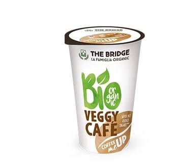 Mandel-Reisgetränk mit glutenfreiem Kaffee in 220ml Flasche, vegan und laktosefrei, von THE BRIDGE.