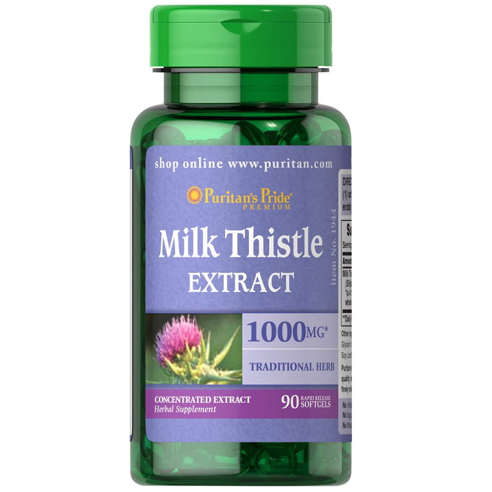 Mariendistel 1000 mg Extrakt 90 Kapseln PURITAN'S PRIDE