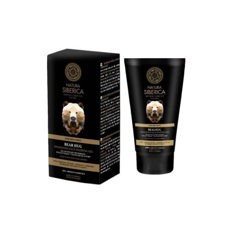 Stimulierendes Gesichtswaschgel von NATURA SIBERICA, 150 ml, für Männer, cremige Textur, für frisches und reines Hautgefühl