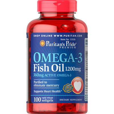 Fischöl OMEGA3 1200mg OMEGA3 Fischöl 100 Kapseln PURITAN'S PRIDE