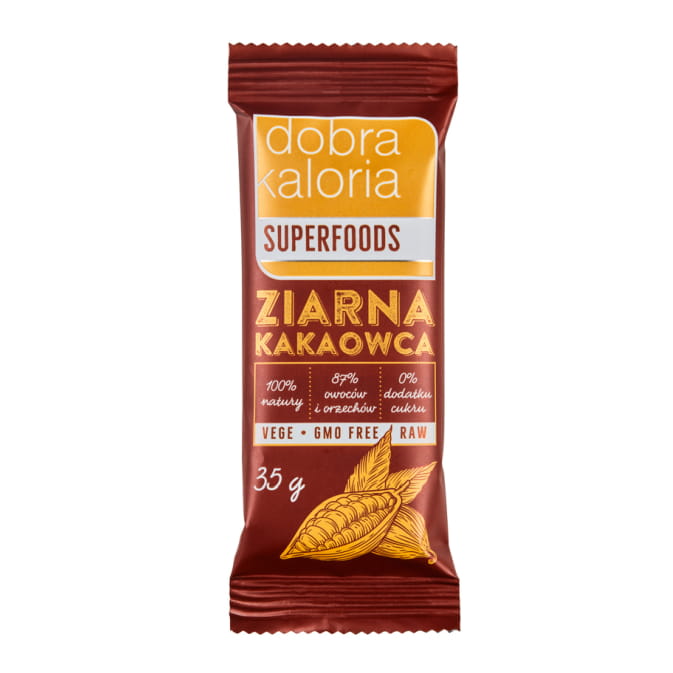 Fruchtriegel aus Kakaobohnen ohne Zucker 35g GOOD KALORIA