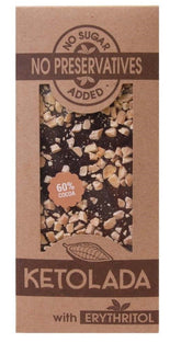 Schokolade mit Mandeln ohne Zuckerzusatz 100 g - KETOLADA