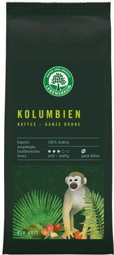 Arabica Kolumbien Kaffeebohnen BIO 250 g - LEBENSBAUM