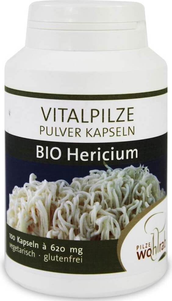 Hericium Pilze BIO 100 Kapseln - PILZE WOHLRAB