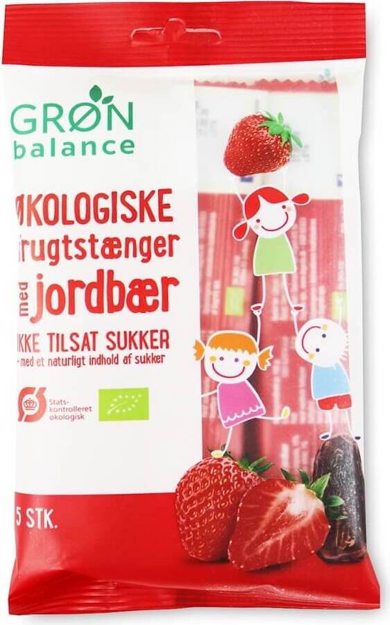 Erdbeersnacks für Kinder BIO 100 g (5 x 20 g) - GRON BALANCE