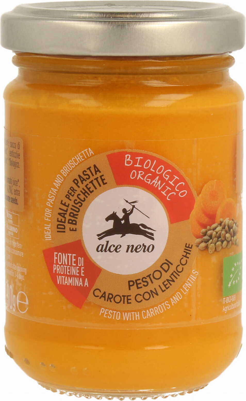 Karotten-Linsen-Pesto BIO 130 g - ALCE NERO