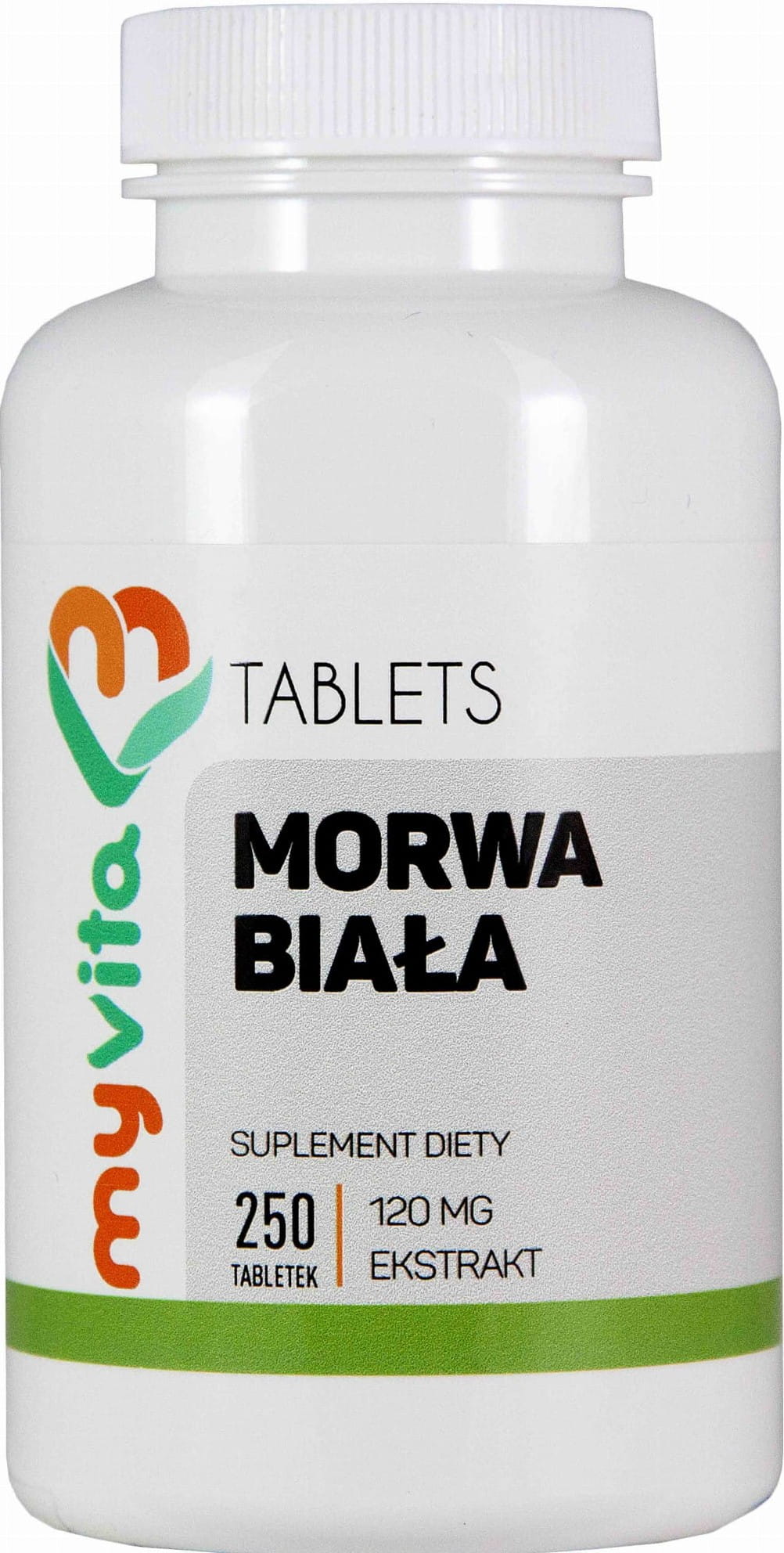 Weiße Maulbeere 120 mg in 250 Tabletten von MYVITA, Nahaufnahme der Tabletten auf weißem Hintergrund
