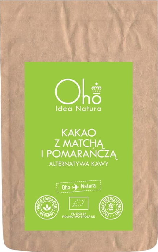 Kakao mit Matcha und Orange glutenfrei BIO 100 g - OHO BAMBOO