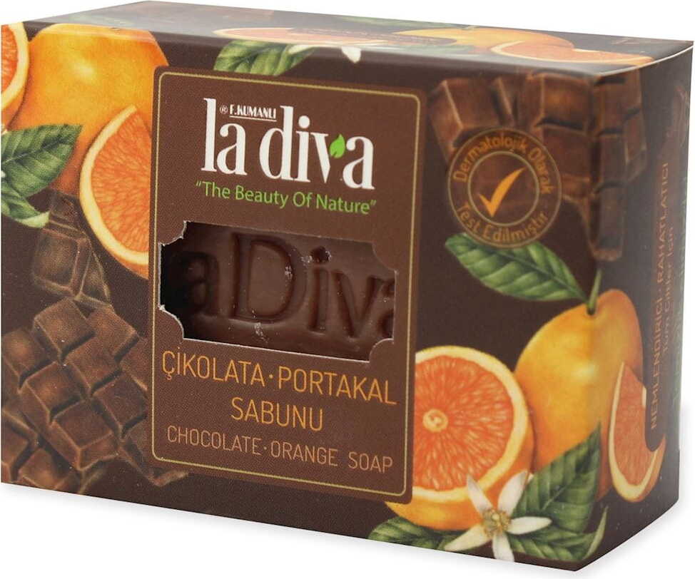 Schokoladen-Orangen-Seifenwürfel 120 g - LA DIVA