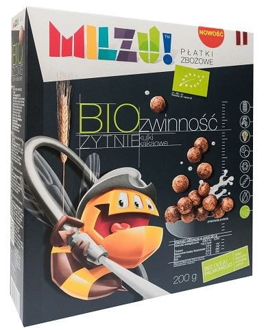 BIO Roggen- und Haferbällchen mit Kakao von MILZU, 200 g, naheliegende, schokoladige Snack-ähnliche Leckerei