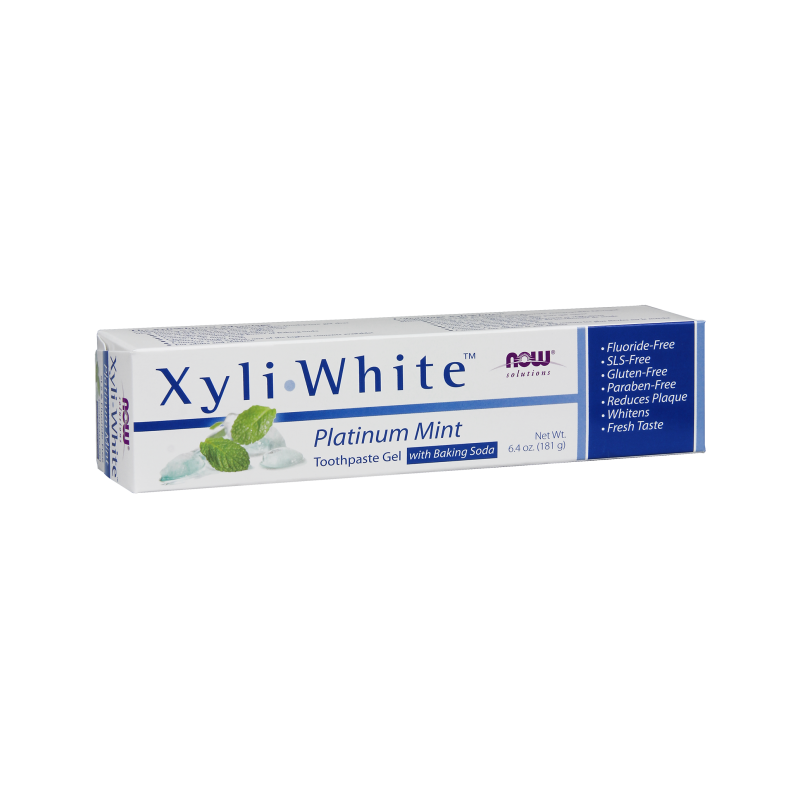 Xyliwhite Platin-Minz-Zahnpasta-Gel mit Backpulver 181 g NOW FOODS