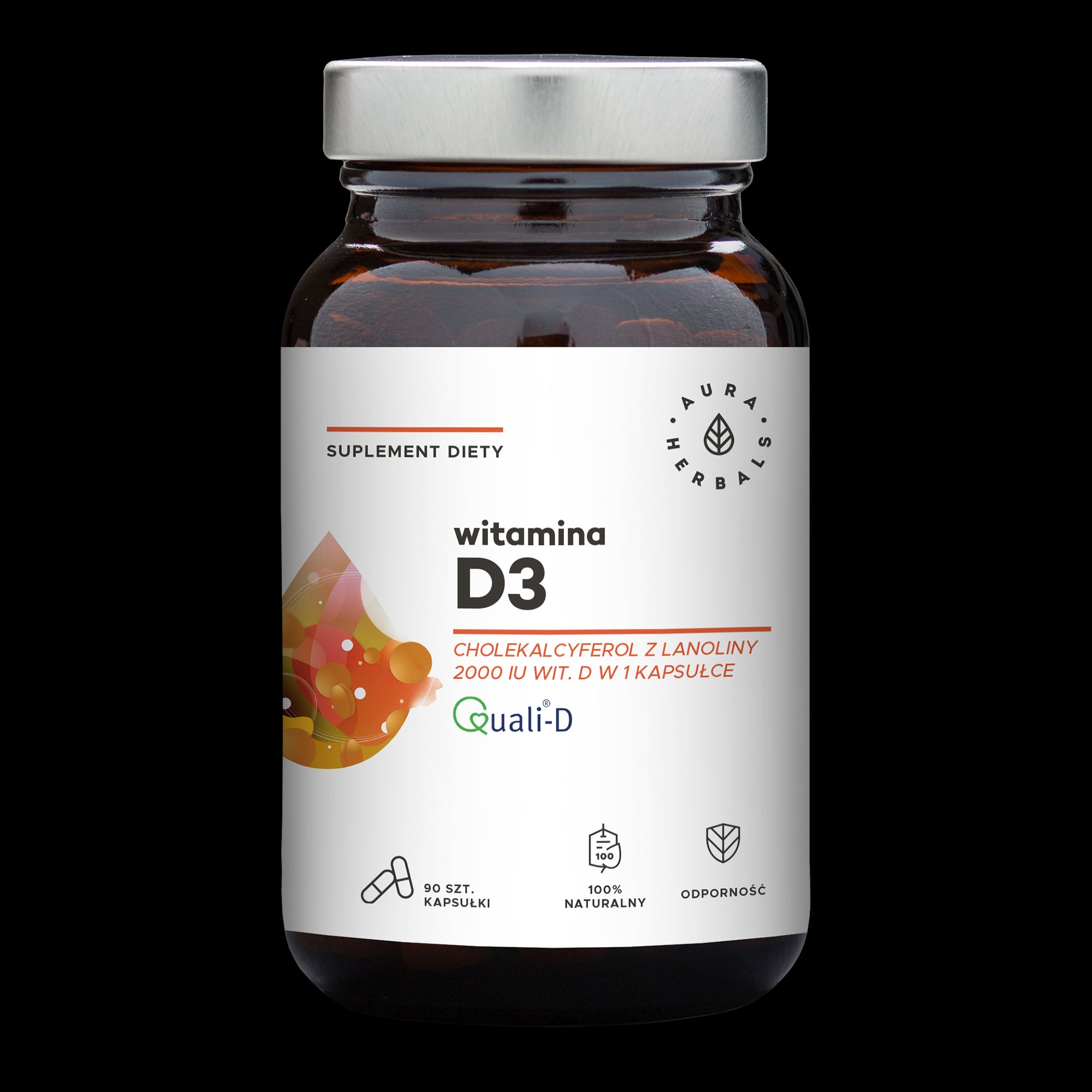 Vitamin D3 2000 IE 90 Kapseln AURA HERBALS