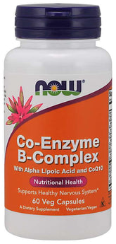 Coenzym B COMPLEX Komplex aus Bi-Vitaminen Alpha-Liponsäure und Coenzym Q10 60 Kapseln NOW FOODS