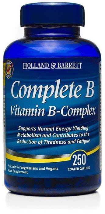 Kompletter Vitamin B-KOMPLEX 250 Tabletten HOLLAND & BARRETT