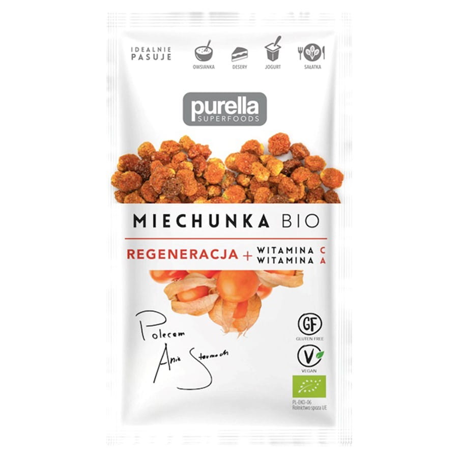 Peruanischer Bio-Pilz aus PURELLA Superfoods, getrocknet und in 45g Packung, nährstoffreich und natürlich.