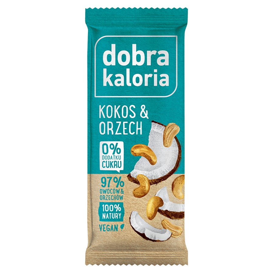 Fruchtriegel - Kokosnuss und Walnuss 35g GOOD KALORIA