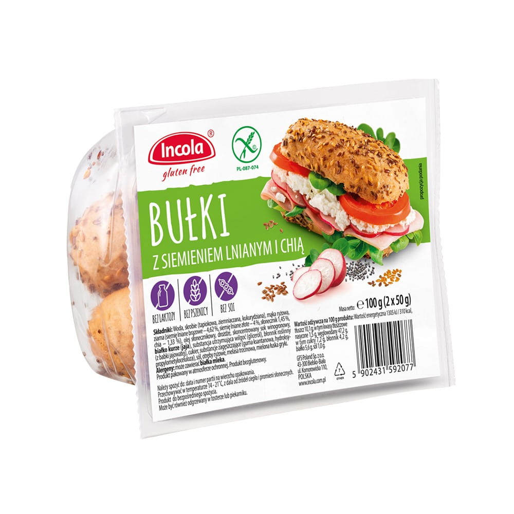 Eine Rolle mit Leinsamen und Chia 2x50 g