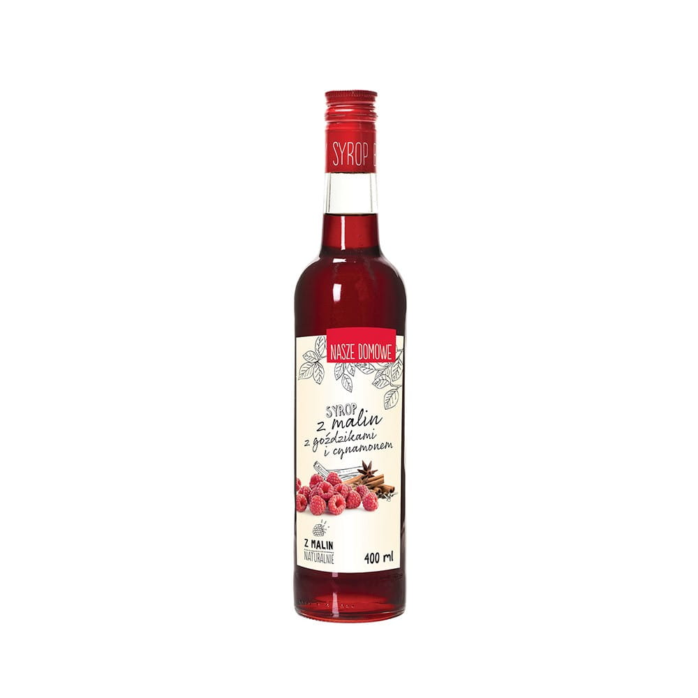 Himbeersirup mit Zimt 400 ml PREMIUM ROSA