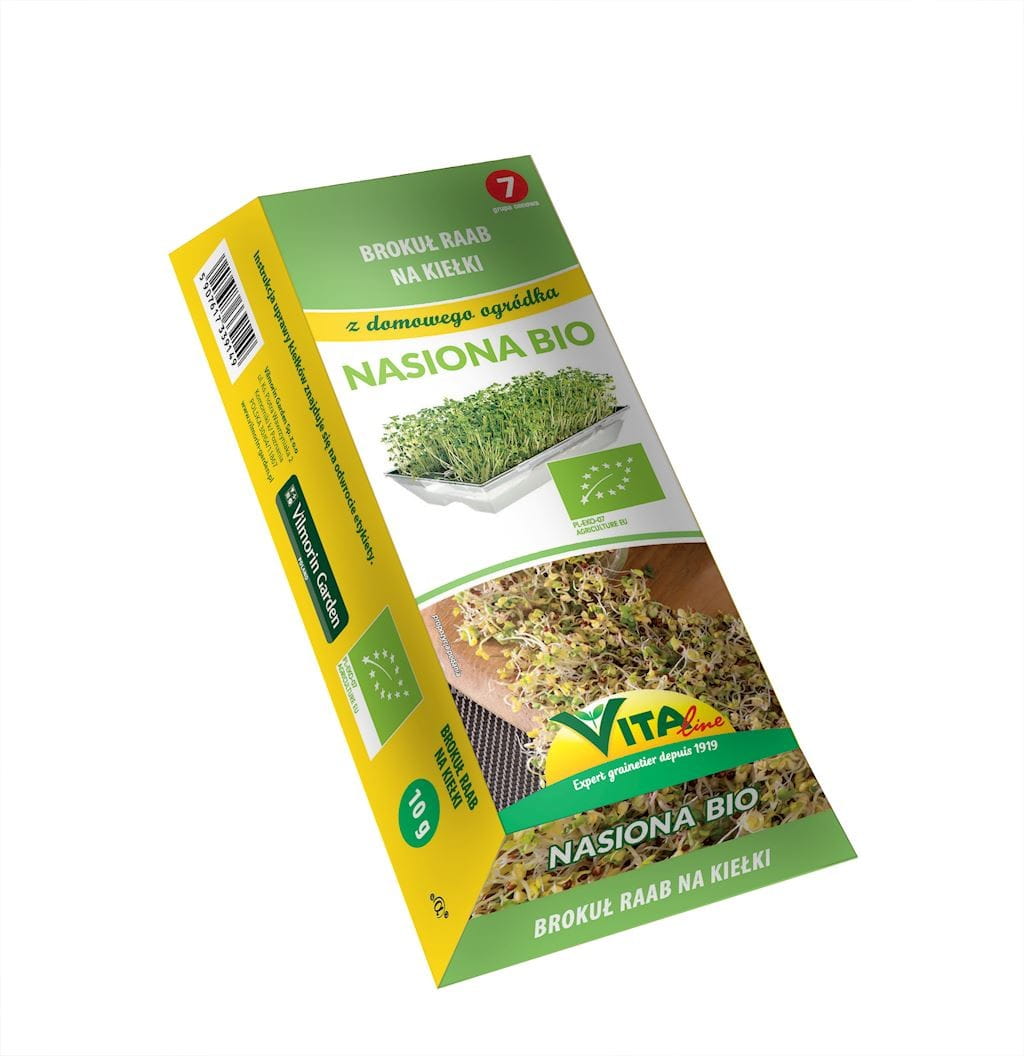 Bio Brokkolisamen von VITA LINE für Sprossen, inklusive Sprossengerät, frisch und nährstoffreich in 10 g Packung