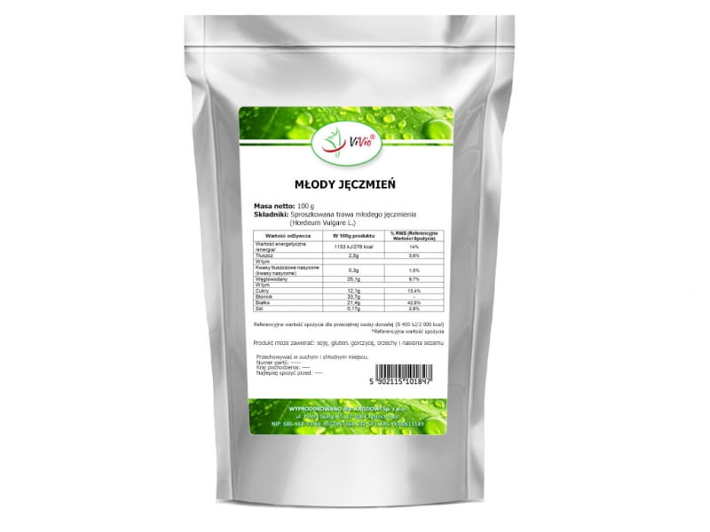 Junges Gerstenpulver 100g VIVIO - Biogo.de