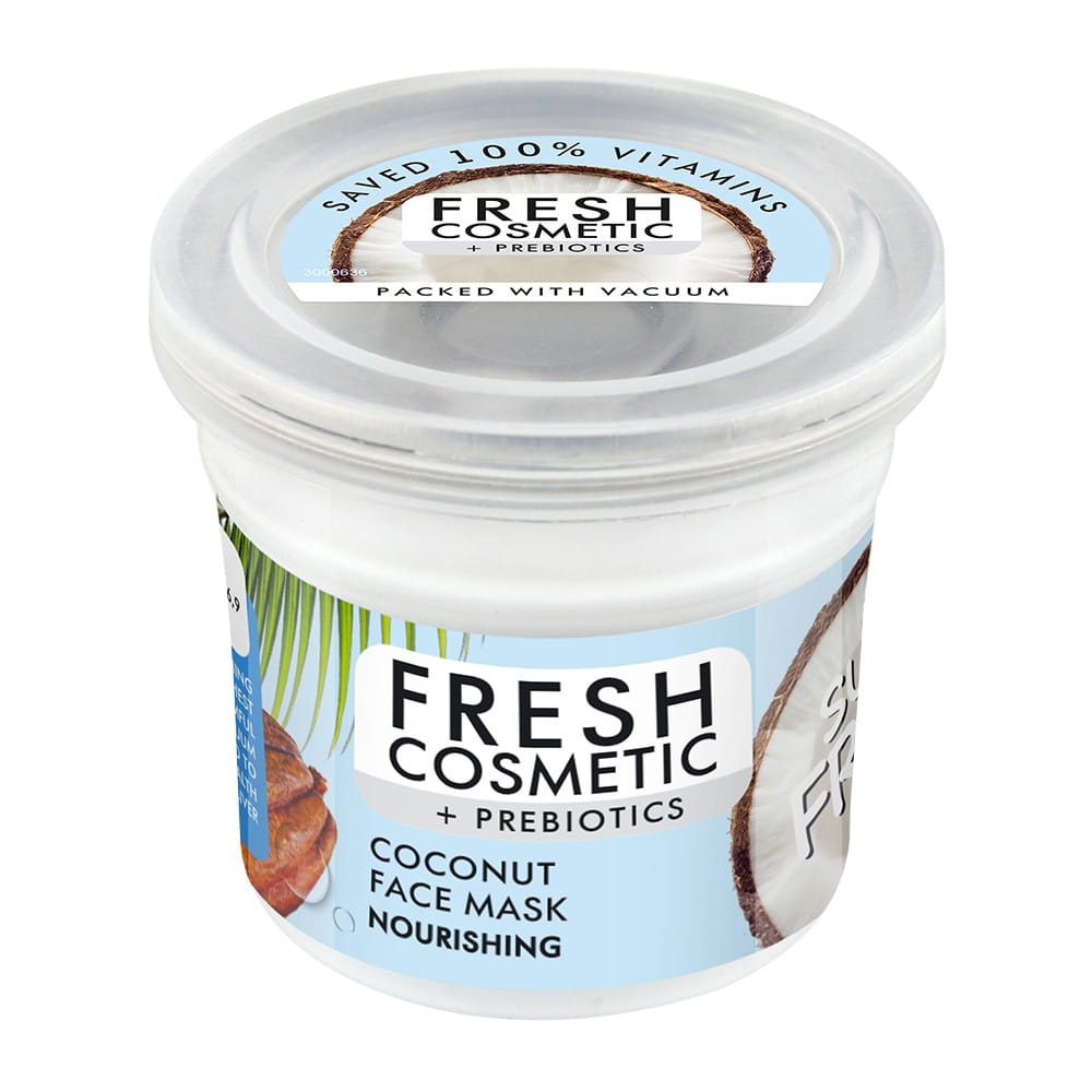Verjüngende Gesichtsmasken mit Kokosnuss von Fitokosmetik, 50 ml, cremige Textur, für frische, hydratisierte Haut.