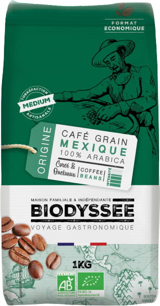 Kaffee 100% Arabica Mexiko Bohnen 1 kg ECO BIODYSSEE - Biogo.de