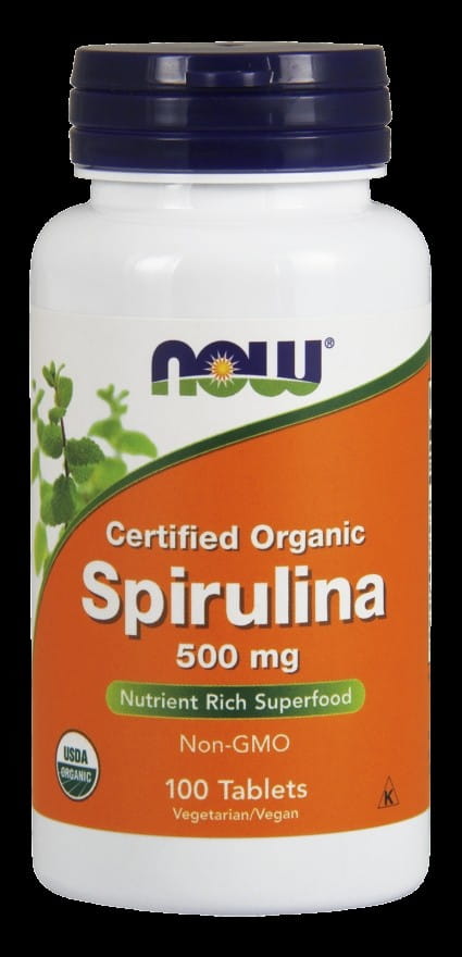 Spirulina aus kontrolliert biologischem Anbau 500 mg 100 Tabl. NOW FOODS - Biogo.de