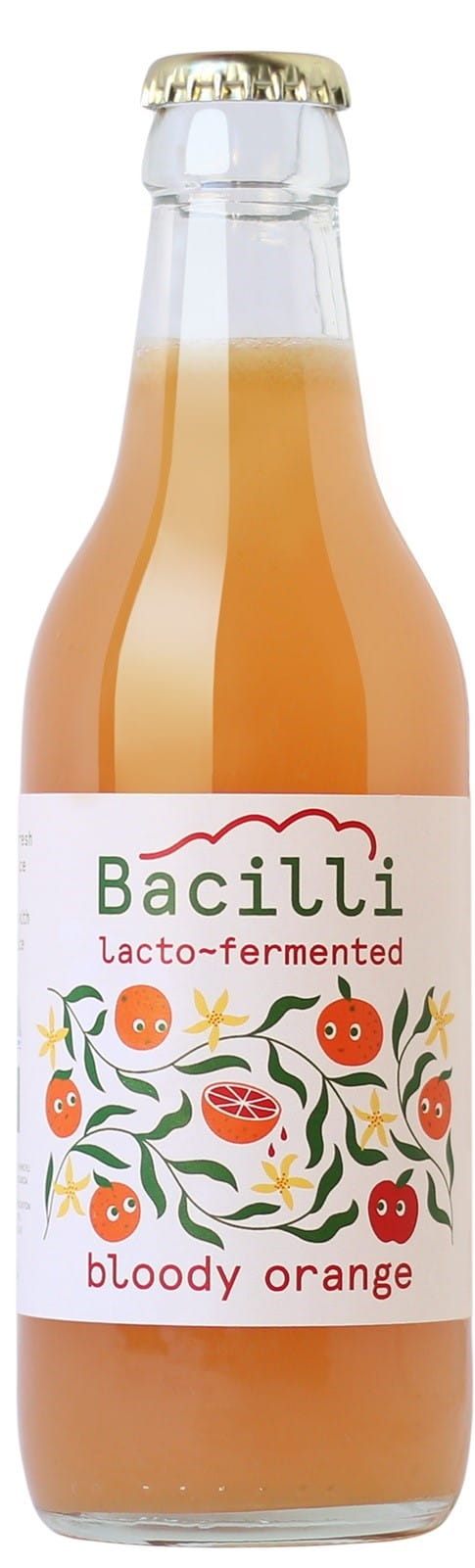 Kohlensäurehaltiges Getränk mit Probiotika mit roter Orange BIO 330 ml - Biogo.de