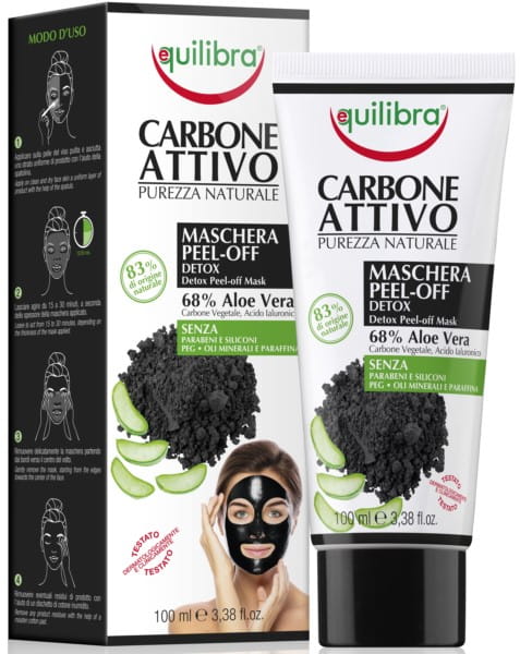 Gesichtsmaske mit Aktivkohle 100ml EQUILIBRA - Biogo.de