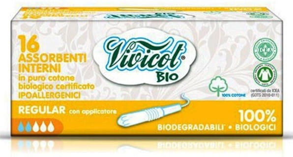 Ampony mit einem normalen Applikator von 16 Stück VIVICOT BIO - Biogo.de