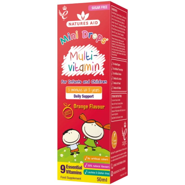 Mini flüssige Multivitamine 50 ml NATURES AID - Biogo.de