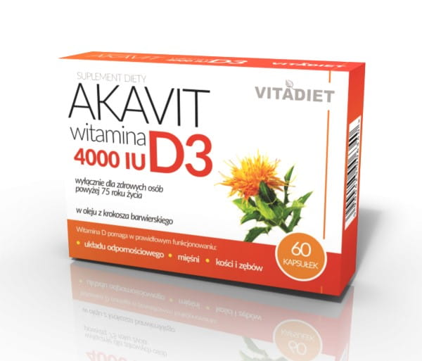 Akavit Vitamin D3 4000 IE 60 Kapseln VITADIET - Biogo.de