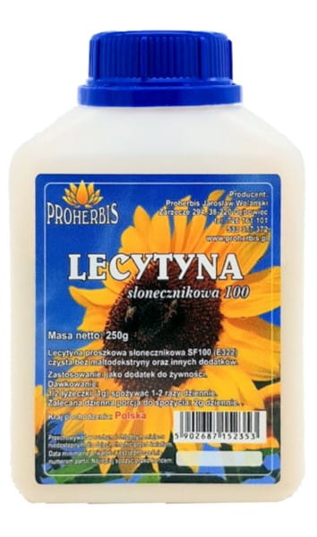 Sonnenblumenlecithin SF 250 g PROHERBIS - Biogo.de