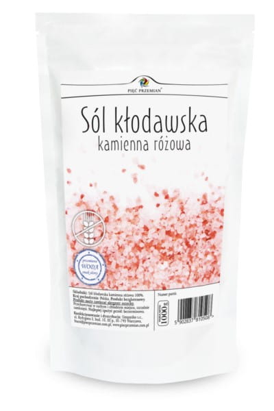 Kłodawa rosa Steinsalz 1kg FÜNF ÄNDERUNGEN - Biogo.de