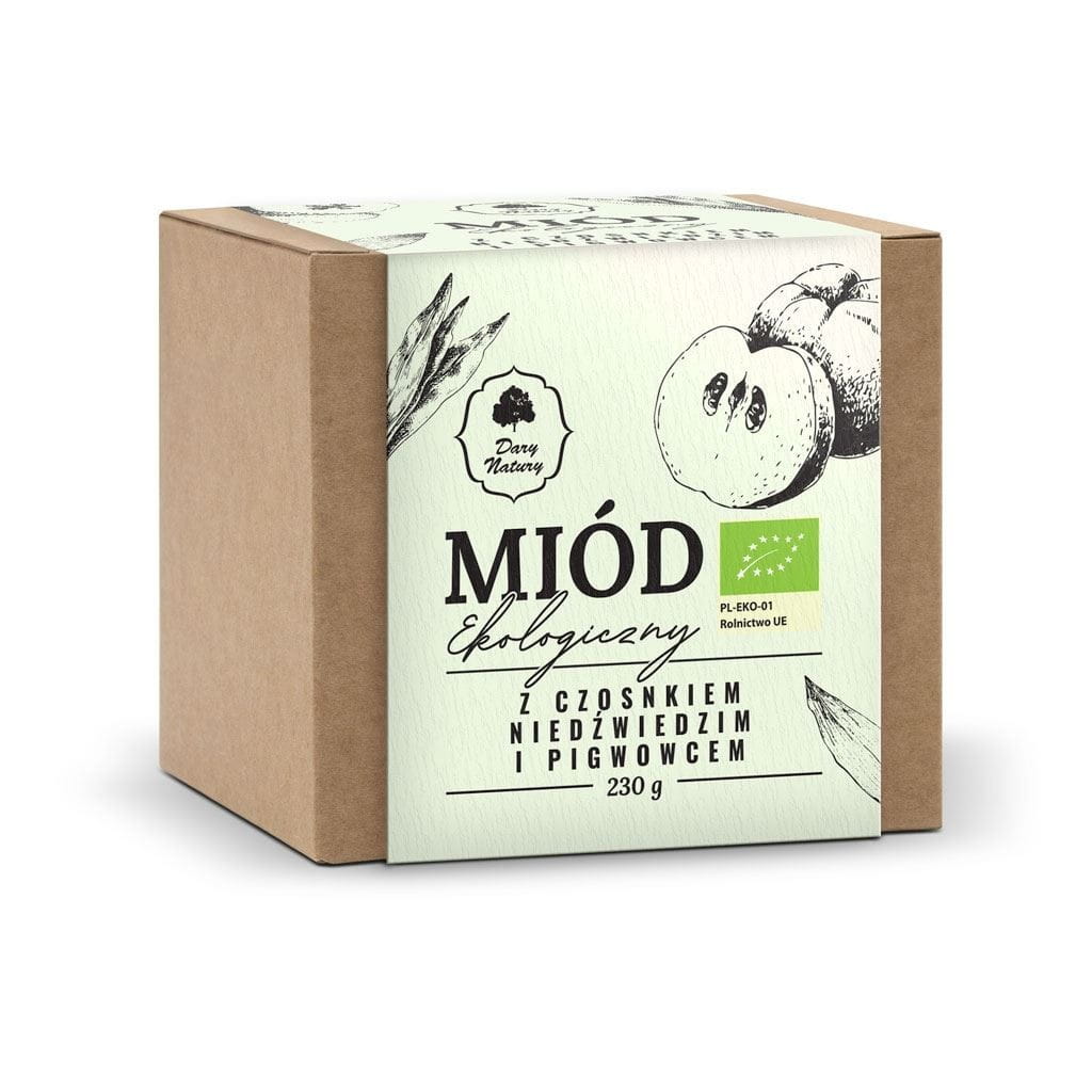 MULTIPLE BLUMENNEKTAR HONIG MIT KNOBLAUCH UND BÄRENKNOBLAUCH BIO 230 g - GESCHENKE DER NATUR - Biogo.de