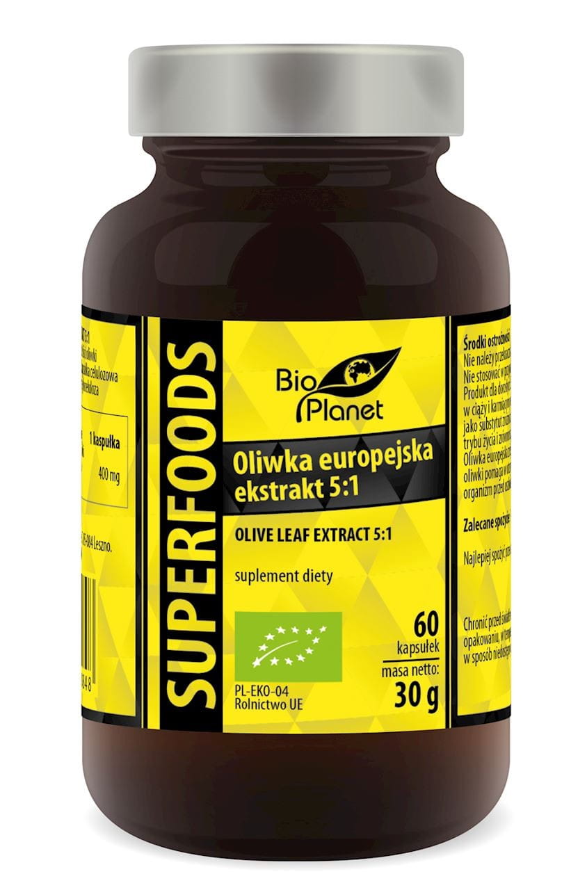 BIO-EXTRAKT DER EUROPÄISCHEN OLIVEN 60 KAPSELN (400 mg) - BIO PLANET - Biogo.de