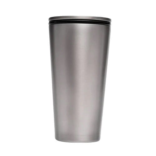 SCHIEBEBECHER AUS EDELSTAHL SILBER 420 ml - CHIC-MIC - Biogo.de