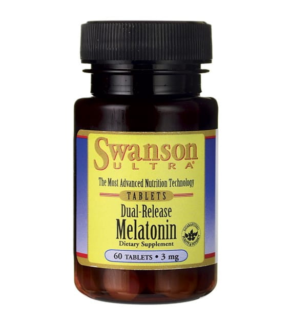 Swanson Melatonin mit doppelter Freisetzung, 3 mg, 60 Tabletten, entspannende Nahrungsergänzung in Tablettenform