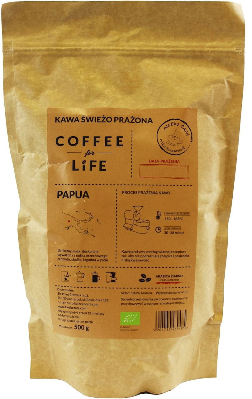 Kaffeebohnen 100% Arabica Papua BIO 500 g - ALE EKO CAFE
