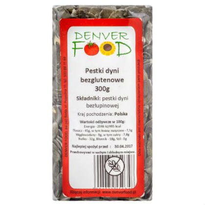 Glutenfreie Kürbiskerne 300g DENVER FOOD