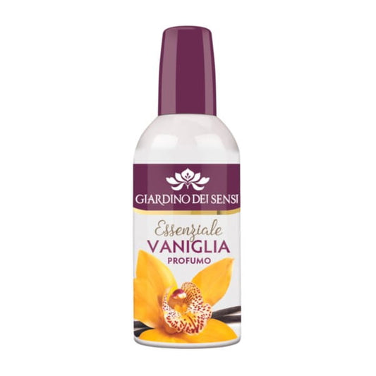 Flasche Giardino Parfüm Vanille von GIARDINO DEI SENSI, 100 ml, mit eleganter Verpackung, Duft von Vanille.