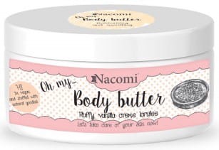 Nacomi Vanille Creme Brulee Körperbutter in 100ml Flasche, cremige Textur, Vanilleduft, für geschmeidige Haut