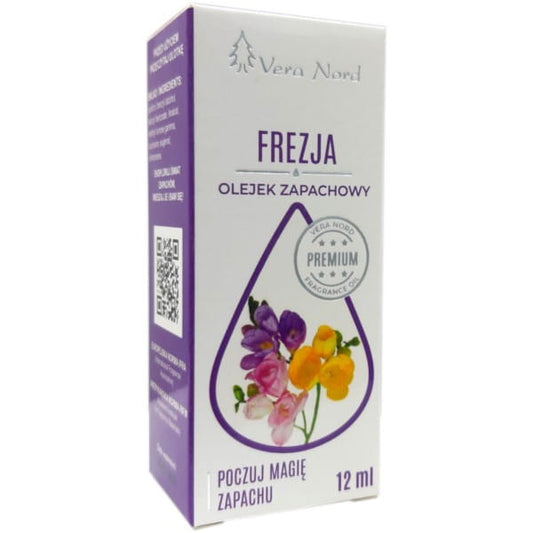 Vera Nord Freesienöl 12ml Flasche, entspannend und beruhigend, ätherisches Öl für Aromatherapie und Wellness.