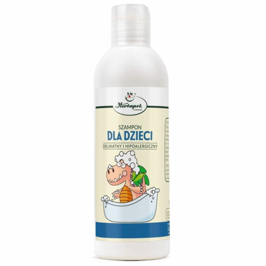 Herbapol Kinder-Shampoo in 250 ml Flasche mit kindgerechtem Design, enthält natürliche Inhaltsstoffe für sanfte Haarwäsche