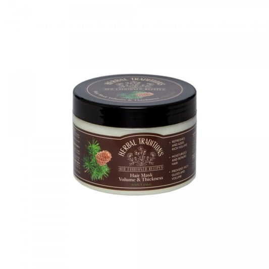 Haarmaske mit Zedernholz von HERBAL TRADITIONS in 300 ml, cremige Textur, für gepflegtes und glänzendes Haar.
