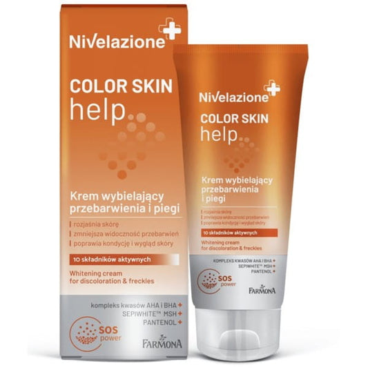 Aufhellende Creme von Farmona, 50 ml, zeigt die Verpackung mit weißer Creme und Aufschrift auf der Verpackung.